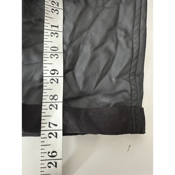 New Blank NYC Jumpsuit Womens Large Black Vegan Leather Moto Flight Suit NO BELT - Picture 10 of 13